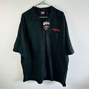 Jackson Barrett Embroidered Short Sleeve Button Shirt Men’s Size XL NWT